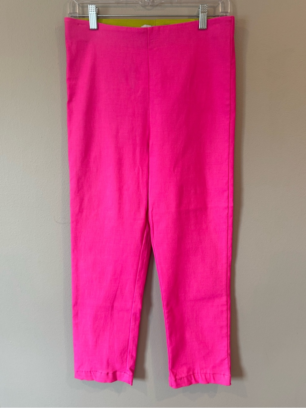 Gretchen Scott Pink Gripe Less pull on pant NEW sz M preppy luxury